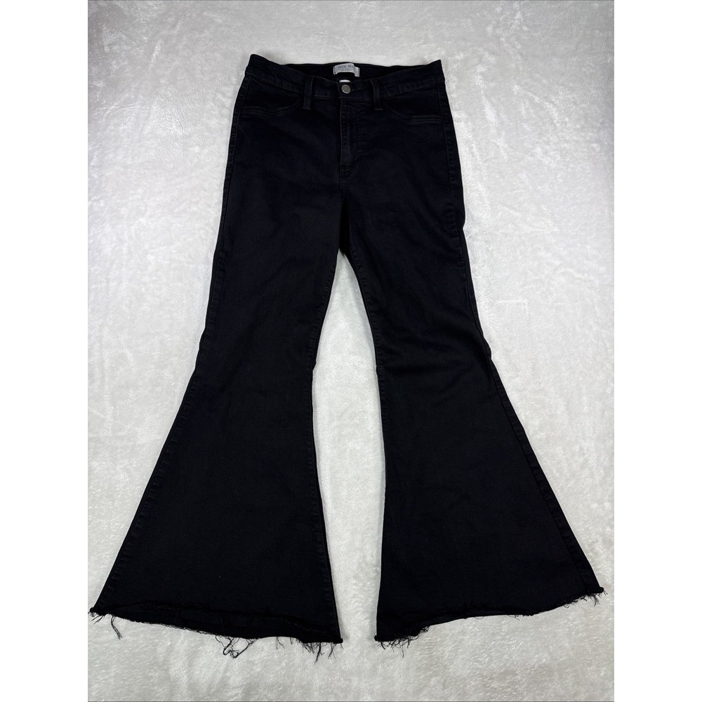 Judy Blue High Waist Super Flare Black Jeans Size 9 (29X28) Stretch
